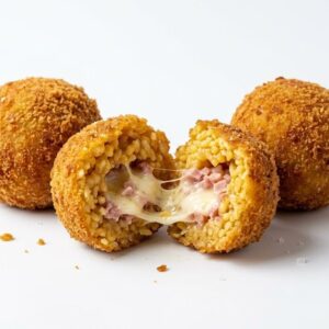 Arancino prosciutto e mozzarella